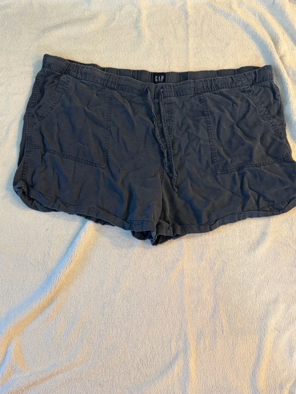 GAP Women's Navy Drawstring Casual Athletic Shorts - Picture 1 of 5